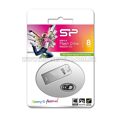 8GB SILICON POWER Touch T03 Transparent (SP008GBUF2T03V1F)