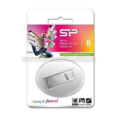  8GB SILICON POWER Touch T03 Transparent (SP008GBUF2T03V3F)