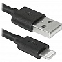  DEFENDER ACH01-03BH USB(AM)-Lightning black 1m (87478)