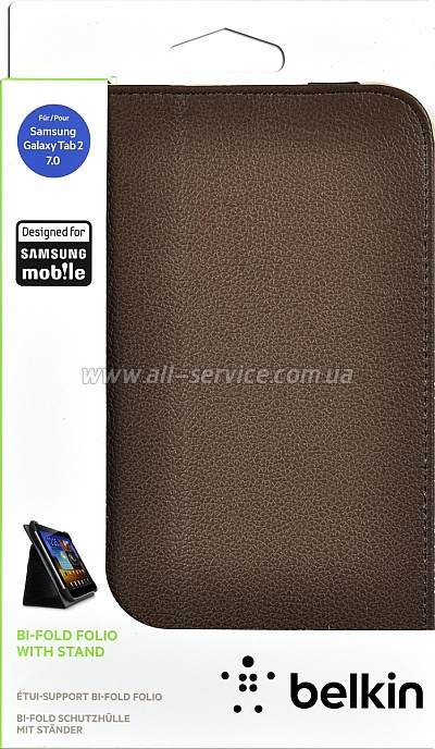  Galaxy Tab2 7.0 Belkin Bi-Fold Folio Stand  (F8M386cwC01)