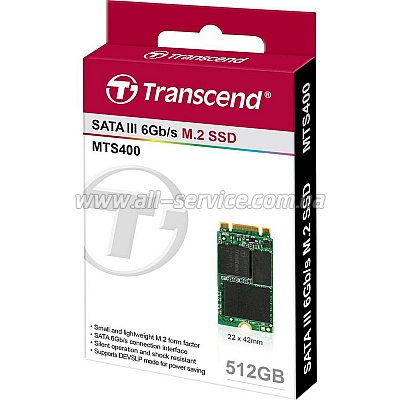 SSD  M.2 Transcend MTS400 512GB 2240 SATA (TS512GMTS400)
