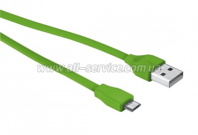  Flat Micro-USB 20cm lime green (20142)