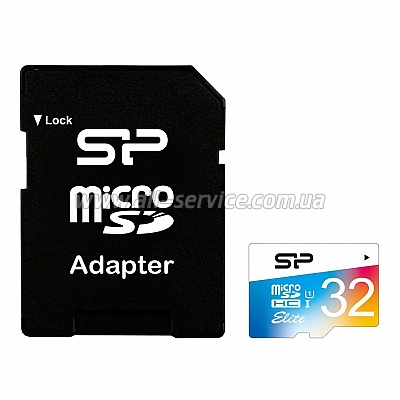   32GB SILICON POWER microSDHC Cl 10 UHS-I Elite COLOR +  (SP032GBSTHBU1V20SP)
