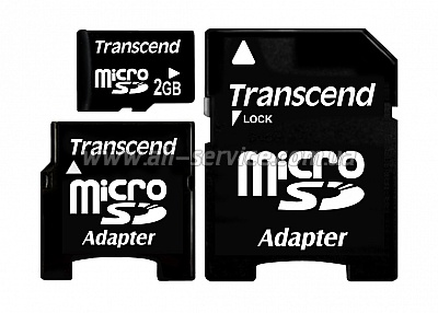   2GB Transcend MicroSD + SD  (TS2GUSD)