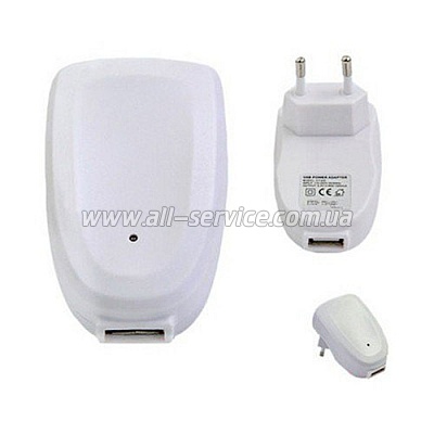   HENCA USB Wall Charger 1A/5W, 1USB White (CT32E-IPH)