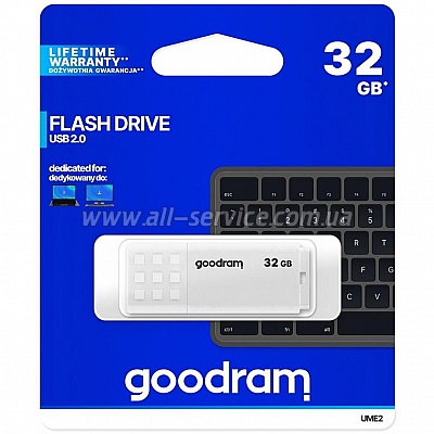  Goodram 32GB UME2 White USB 2.0 (UME2-0320W0R11)