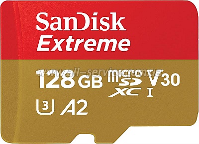   128GB SANDISK microSDXC Extreme A2 C10 V30 U3 (SDSQXA1-128G-GN6MA)