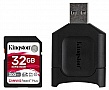   Kingston SDHC 32GB Canvas React Plus Class 10 UHS-II U3 V90 + USB- (MLPR2/32GB)