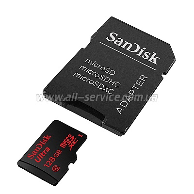   128GB SanDisk Ultra microSDXC Class 10 UHS-I (SDSQUNC-128G-GN6IA)
