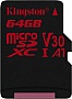   64GB Kingston microSDXC C10 UHS-I U3 (SDCR/64GBSP)