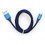   USB 2.0 AM to Lightning nylon 1m blue Vinga (VCPDCLNB21B)