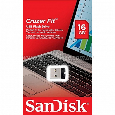  SanDisk 16GB Cruzer Fit USB 2.0 (SDCZ33-016G-G35)