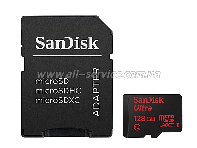   128GB SanDisk Ultra microSDXC Class 10 UHS-I (SDSQUNC-128G-GN6IA)