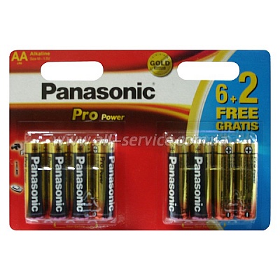  Panasonic PRO POWER AA BLI 8 ALKALINE (LR6XEG/8BW)