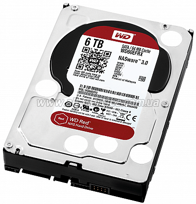  6TB WD 3.5 SATA 3.0 64MB Red (WD60EFRX)