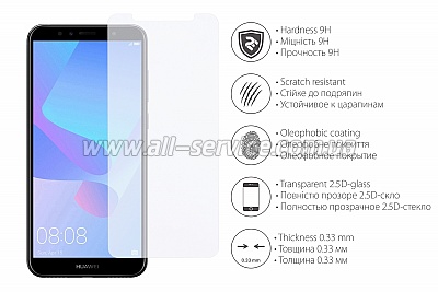   Huawei Y6 2018 2.5D clear (2E-TGHW-Y618-25D)