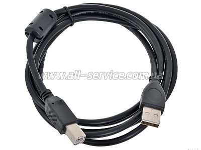    PATRON USB 2.0 AM/BM BLACK 3.0m + (PN-AMBM-30F) 