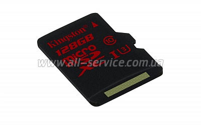   128GB Kingston microSDXC Class 10 UHS-I U3 + SD  (SDCA3/128GB)