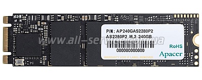 SSD  APACER AS2280P2 240GB NVMe M.2 TLC (AP240GAS2280P2-1)