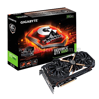  Gigabyte GeForce GTX1080 8GB GDDR5X Xtreme Gaming Premium Pack (GV-N1080_XTREME-8GD-PP)