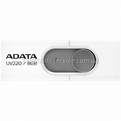  8GB ADATA UV220 USB 2.0 WHITE/GRAY (AUV220-8G-RWHGY)