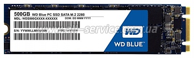 SSD  Western Digital M.2 2280 500GB TLC/BLUE (WDS500G1B0B)
