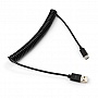   USB 2.0 AM to Type-C 1.8m Spring black Vinga (VCPDCTCS1.8BK)