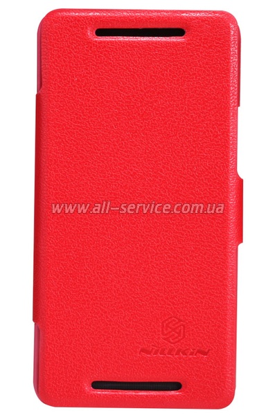  NILLKIN HTC ONE M7 Fresh Series Leather Case Red