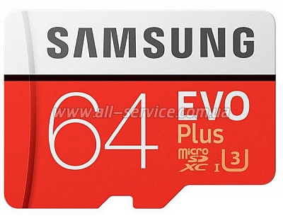   SAMSUNG microSDXC 64GB EVO PLUS UHS-I U3 (MB-MC64GA/RU)