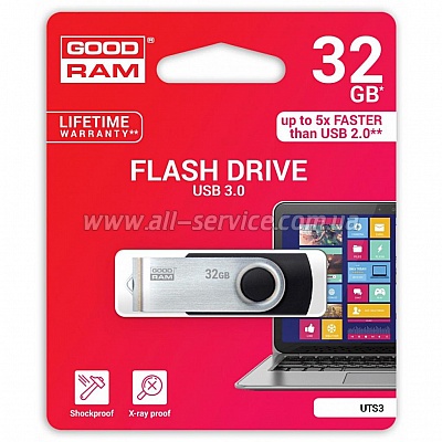  Goodram 32GB UTS3 Twister Black USB 3.0 (UTS3-0320K0R11)