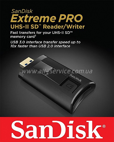  SanDisk USB 3.0 SDHS/ UHS-I/ UHS-II Black (SDDR-329-G46)