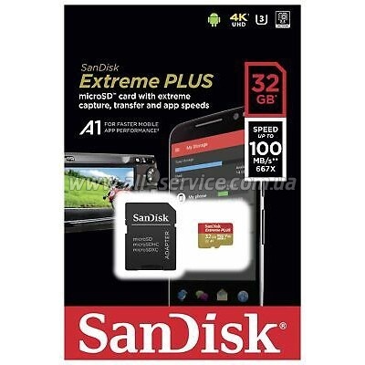   32GB SanDisk microSDHC V30 A1 UHS-I U3 (SDSQXAF-032G-GN6MA)