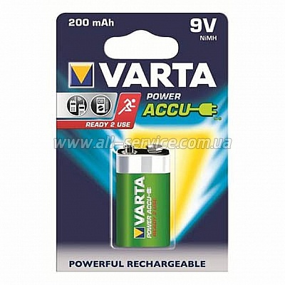  Varta  Power Accu 6F22 9V 200m (56722101401)