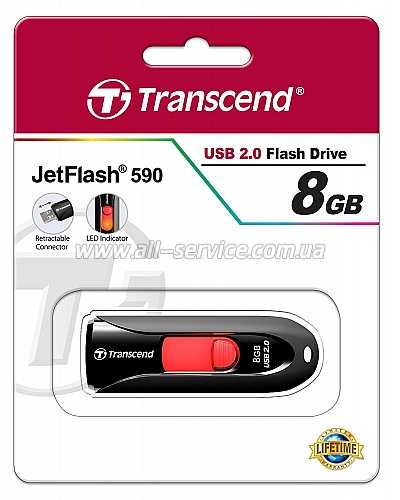  8GB TRANSCEND JetFlash 590 Black (TS8GJF590K)