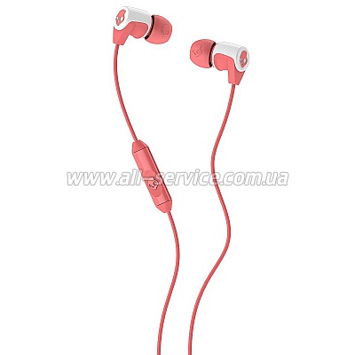  SKULLCANDY RIFF IN-EAR W/MIC 1 Coral/White/Coral (S2RFGY-436)