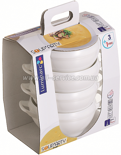 Набор бульонниц LUMINARC OPALE (J3231) Набор бульонниц LUMINARC OPALE (J3231)