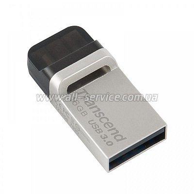  16GB Transcend JetFlash OTG 880 Metal Silver (TS16GJF880S)