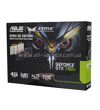   ASUS nVidia GTX 750TI 4GB DDR5 GTX750TI-DC2OC-4GD5
