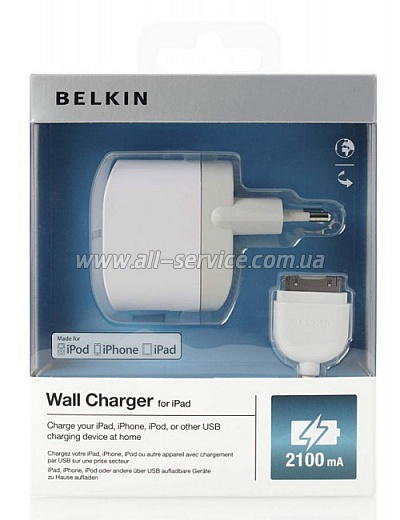   USB Belkin Micro (: 1-USB AF, 1000mA)  iPhone + ChargeSync,  (F8Z884cw04)
