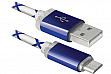  DEFENDER USB08-03LT USB(AM)-MicroBM BlueLED backlight 1m (87555)