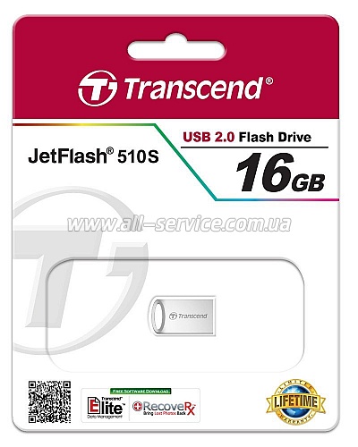  16GB Transcend JetFlash 510 Silver (TS16GJF510S)