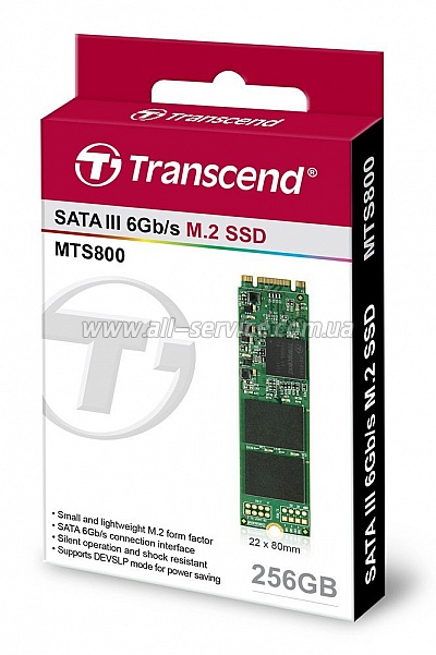 SSD  M.2 Transcend MTS800 256GB 2280 SATA (TS256GMTS800)