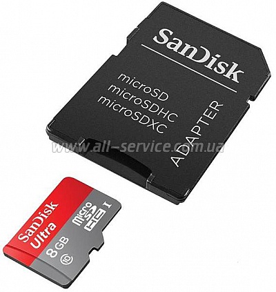   8GB SanDisk Ultra microSDHC Class 10 UHS-I (SDSDQUAN-008G-G4A)