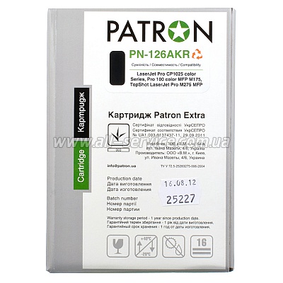 - HP LJ CE310A (PN-126AKR) BLACK PATRON Extra