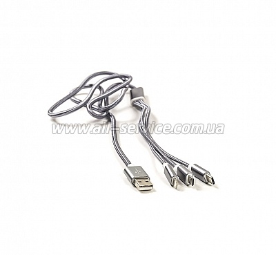  PowerPlant 2.1A 3--1 USB AM - Type-C/ Lightning/ Micro, 1.2 (CA910663)