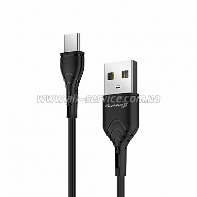   USB 2.0 AM to Type-C 1.0m Grand-X (PC-03B)