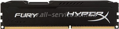  4Gb KINGSTON HyperX OC DDR3, 1866Mhz CL10 Fury Black Ret (HX318C10FB/4)