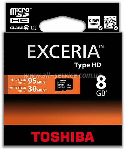   8GB TOSHIBA microSD Class 10 UHS-I EXCERIA (SD-CX08HD (BL7))
