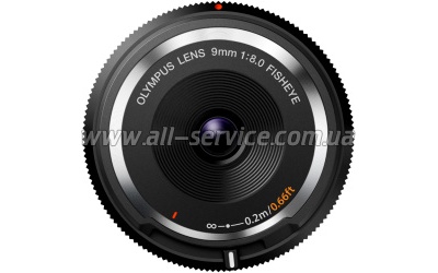 - Olympus BCL-0980 Fish-Eye Body Cap Lens 9mm 1:8.0 Black (V325040BW000)