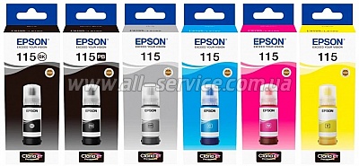   Epson 115 EcoTank L8160/ 8180 B/PB/G/C/M/Y (SET115E)